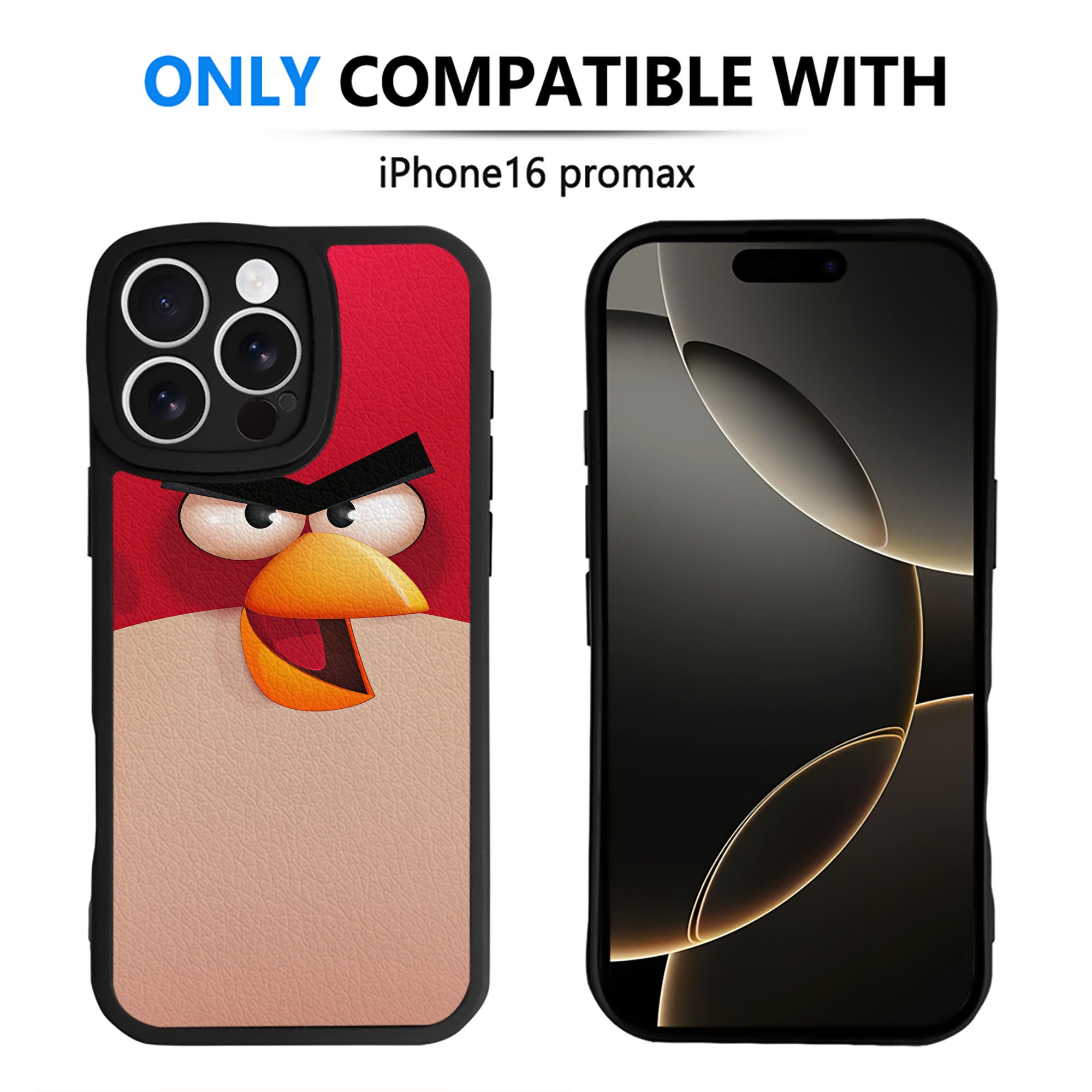 （画像用） Angry Birds アングリーバード 【iPhone 16シリーズ対応】シリコンスマホケース（レザー調） 材質：シリコン